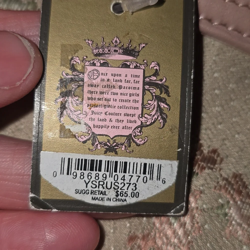 Vintage NWT PINK Juicy couture MINI wallet KEYCHAIN - Picture 2 of 7